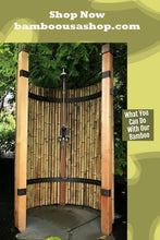 Load image into Gallery viewer, Bamboo Poles -Flamed Large-3.5" Diameter--1.0 ft-7.0 ft Length