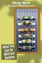 Load image into Gallery viewer, Bamboo Poles -Lot of (4) Flamed Bamboo (3.5" - 4.0" Dia. x 1.5 ft. Length)