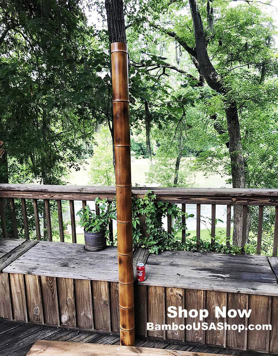 Bamboo Poles -Huge Flamed Bamboo Poles (4.0 Diam. x 1 ft-7.0 ft Length)