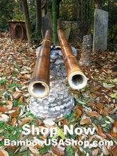 Load image into Gallery viewer, Bamboo Poles -Huge Flamed Bamboo Pole (4.5" Diam. x 1 ft-7.0 ft Length) - bamboousashop.com