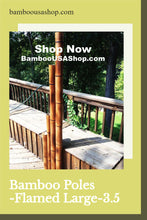 Load image into Gallery viewer, Bamboo Poles -Flamed Large-3.5" Diameter--1.0 ft-7.0 ft Length