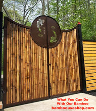 Load image into Gallery viewer, Bamboo Poles -Flamed Large-3.5" Diameter--1.0 ft-7.0 ft Length
