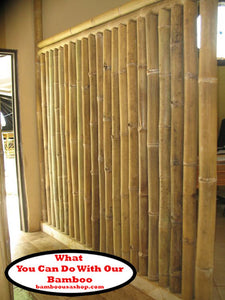 Bamboo Poles -Flamed Large-3.0" Diameter--1.0 ft-7.0 ft Length