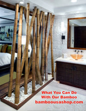 Load image into Gallery viewer, Bamboo Poles -Flamed Large-3.0" Diameter--1.0 ft-7.0 ft Length