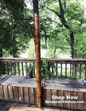 Load image into Gallery viewer, Bamboo Poles -Huge Flamed Bamboo Pole (4.5" Diam. x 1 ft-7.0 ft Length) - bamboousashop.com