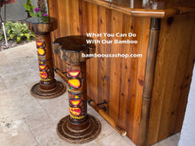 Load image into Gallery viewer, Bamboo Poles -Flamed Large-3.5" Diameter--1.0 ft-7.0 ft Length