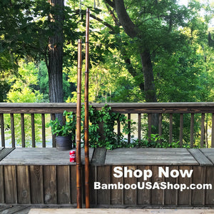 Bamboo Poles -Flamed Large (2.0" Diam. x 1.0 ft-7.0 ft Length)-Lot of 2 - bamboousashop.com